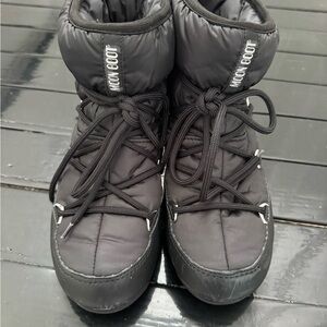 Moon Boot Charcoal Quilted Snow Boots
